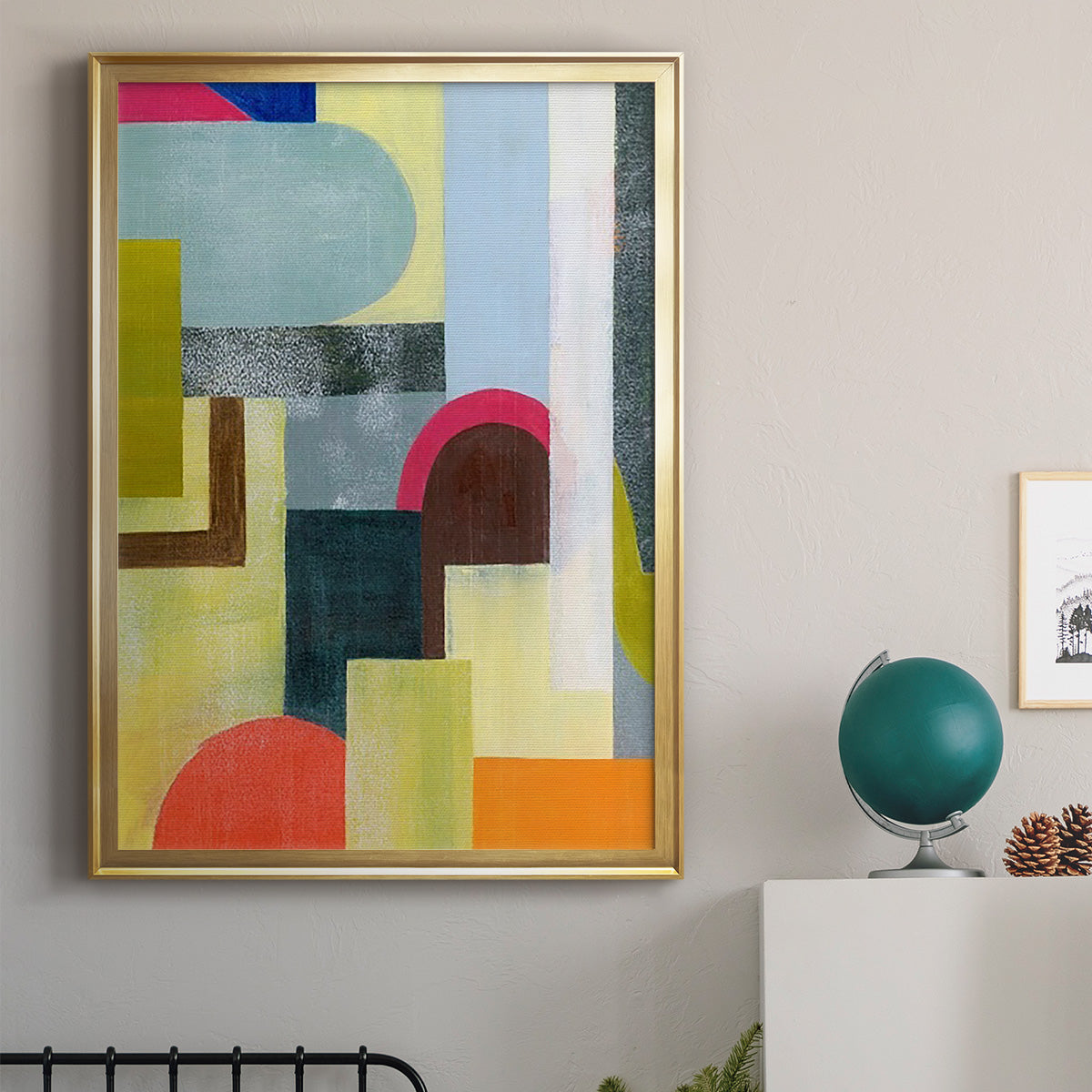 City of Rainbows I - Modern Framed Canvas Print