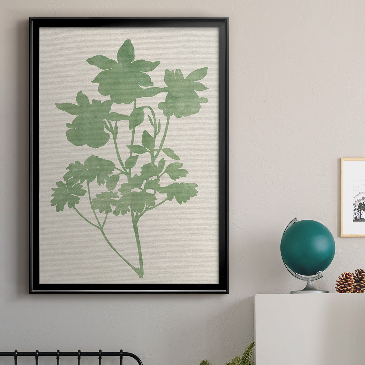 Vintage Garden I - Modern Framed Canvas Print