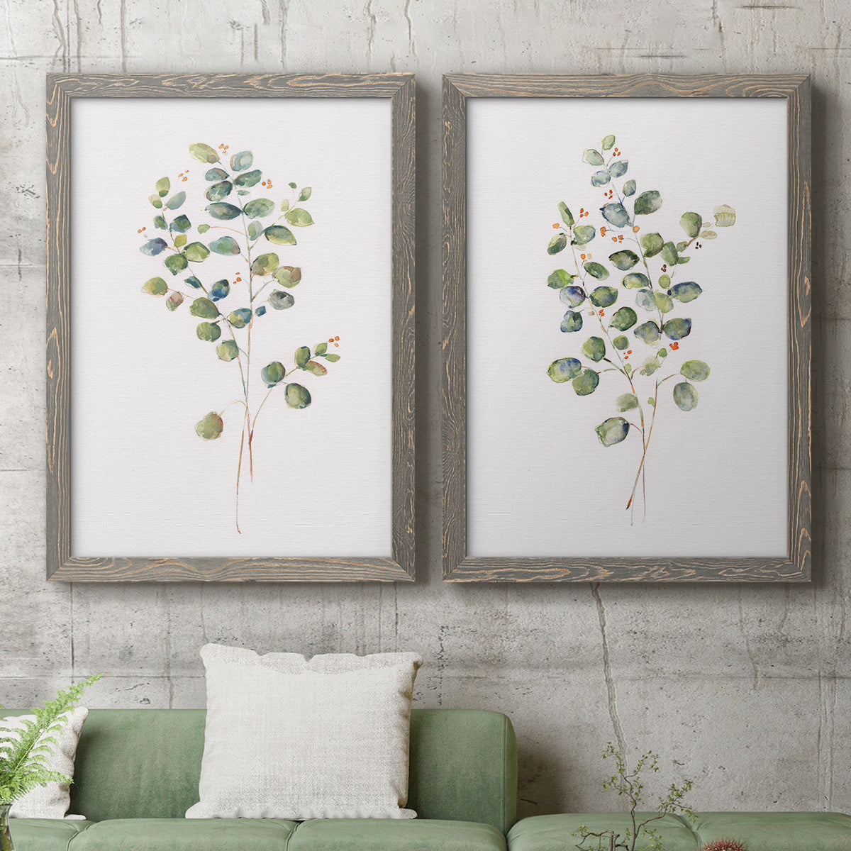 Eucalyptus I   - Premium Framed Canvas 2 Piece Set - Ready to Hang