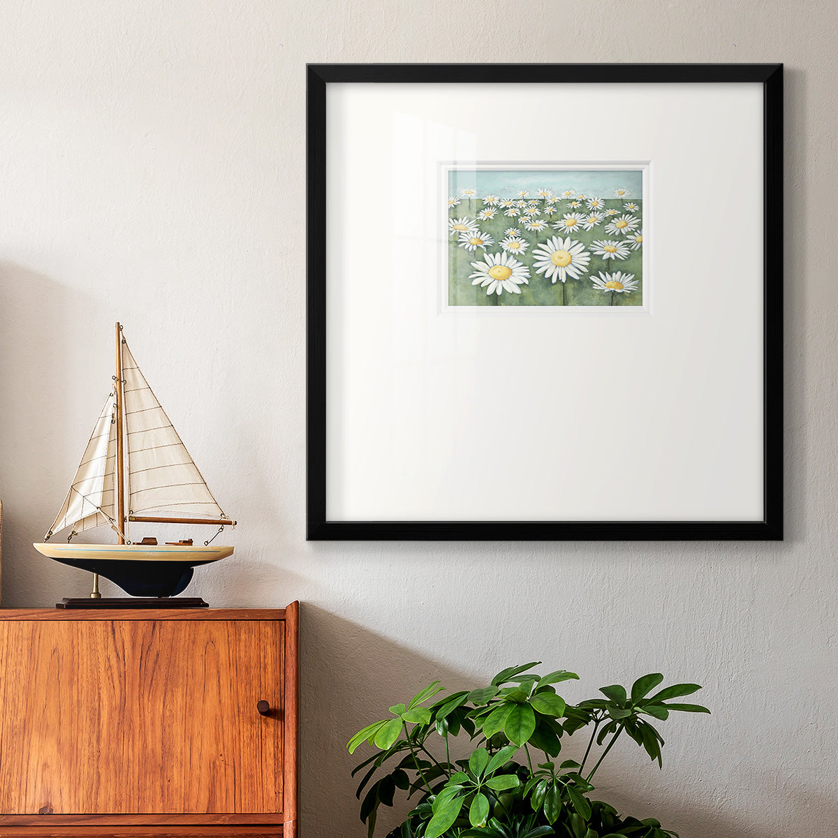 Field of Flowers Premium Framed Print Double Matboard