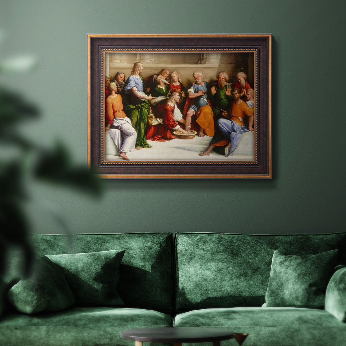 Christ Washing the Disciples' Feet - Ornate Framed Canvas Print