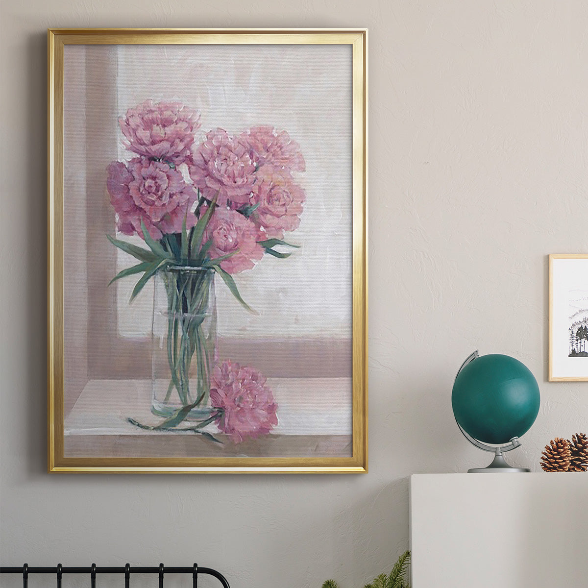 Windowsill Floral II - Modern Framed Canvas Print