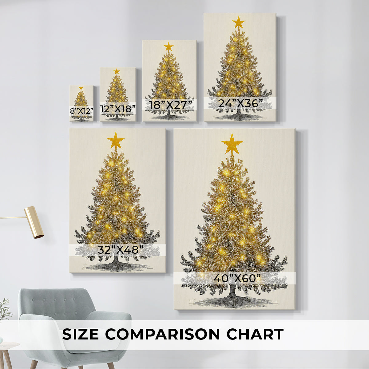 Dusk of Gilded Snow - Canvas Art Print