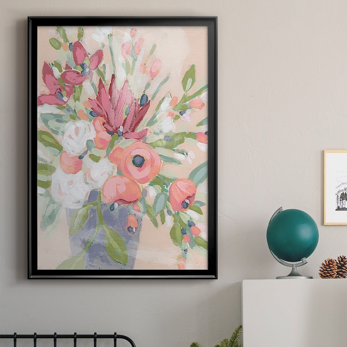 Blush Array II - Modern Framed Canvas Print