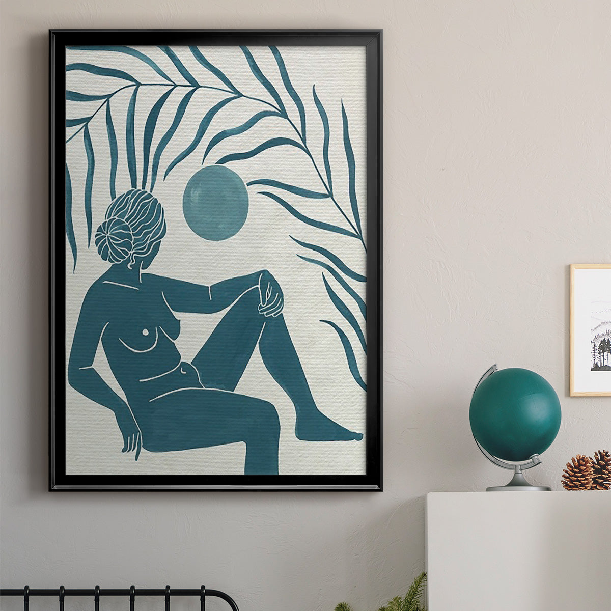 Moon Gazer I - Modern Framed Canvas Print