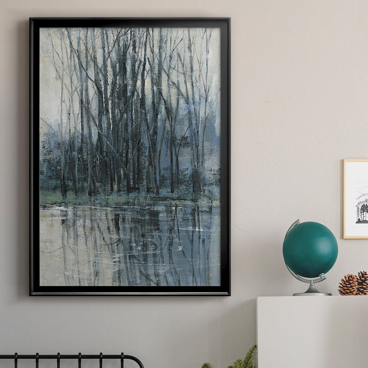 Morning Drizzle II - Modern Framed Canvas Print