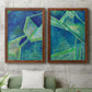 Geometric in Cool III - Premium Framed Canvas 2 Piece Set - Ready to Hang