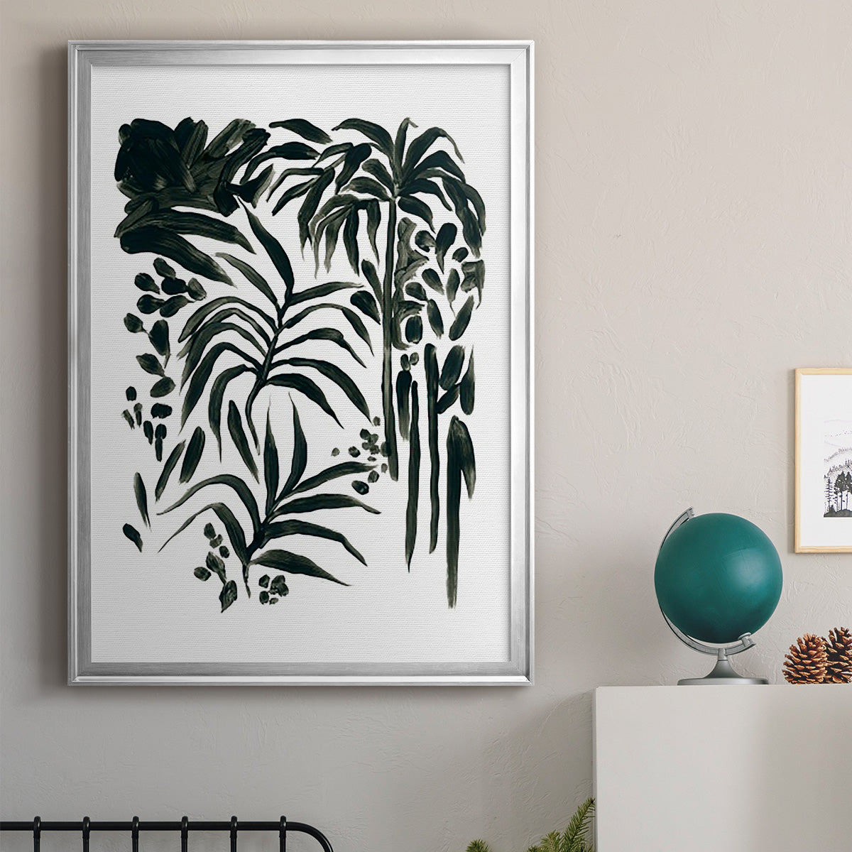 Ink Jungle I - Modern Framed Canvas Print
