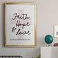 Faith Hope and Love Cross - Modern Framed Canvas Print