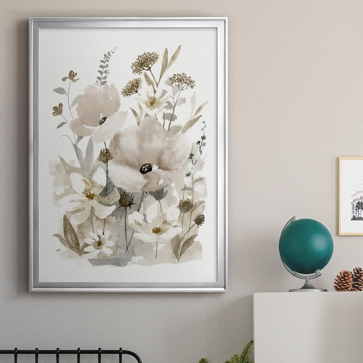 Neutral Nature II - Modern Framed Canvas Print
