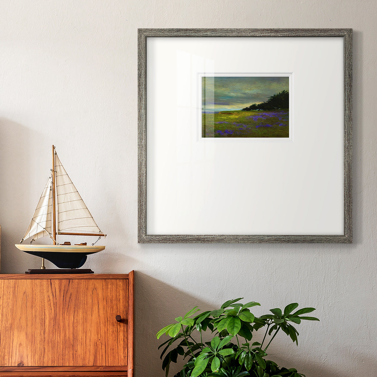 Coastal Views VI Premium Framed Print Double Matboard