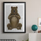 Bear and Hand Heart - Modern Framed Canvas Print