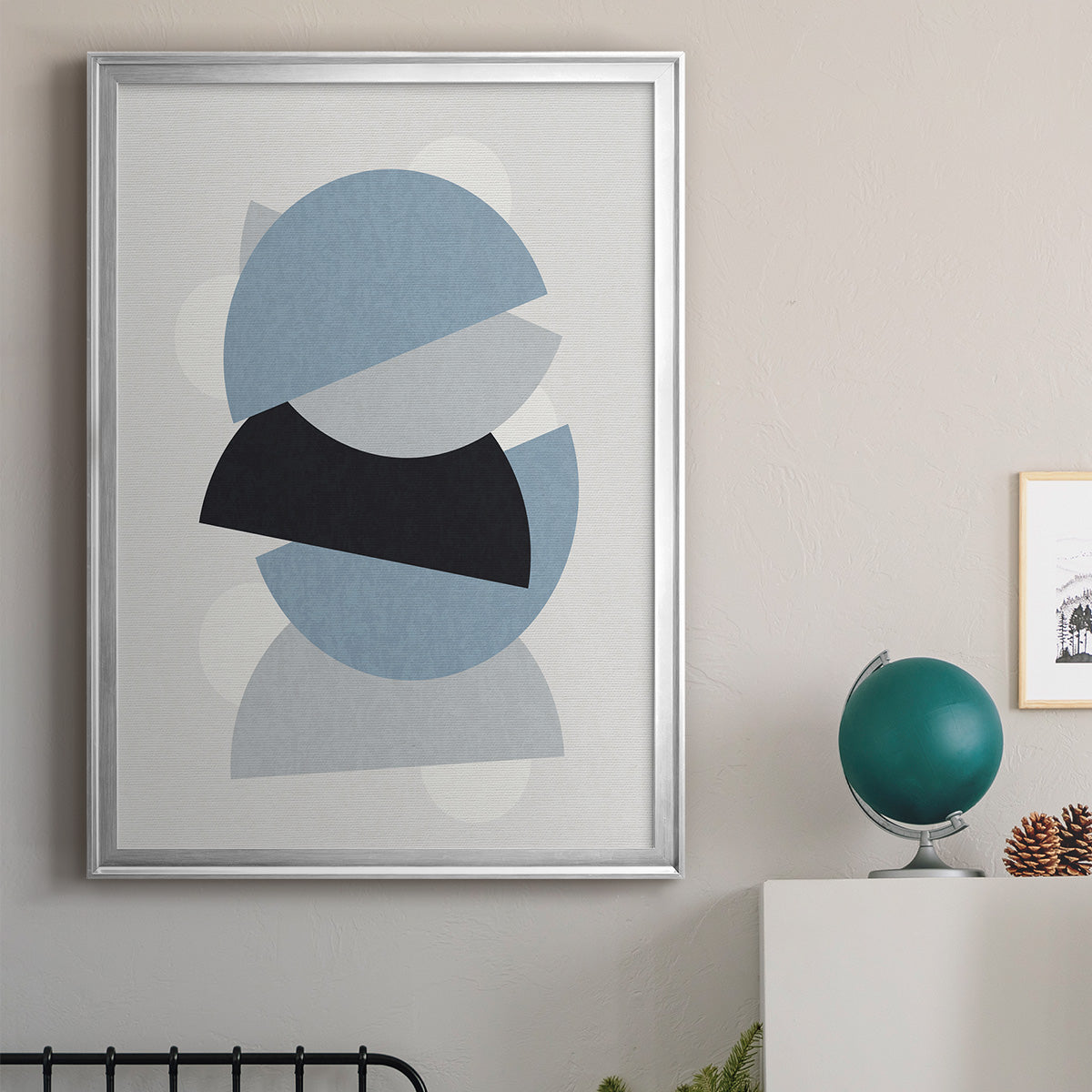 Shapely Blues I - Modern Framed Canvas Print