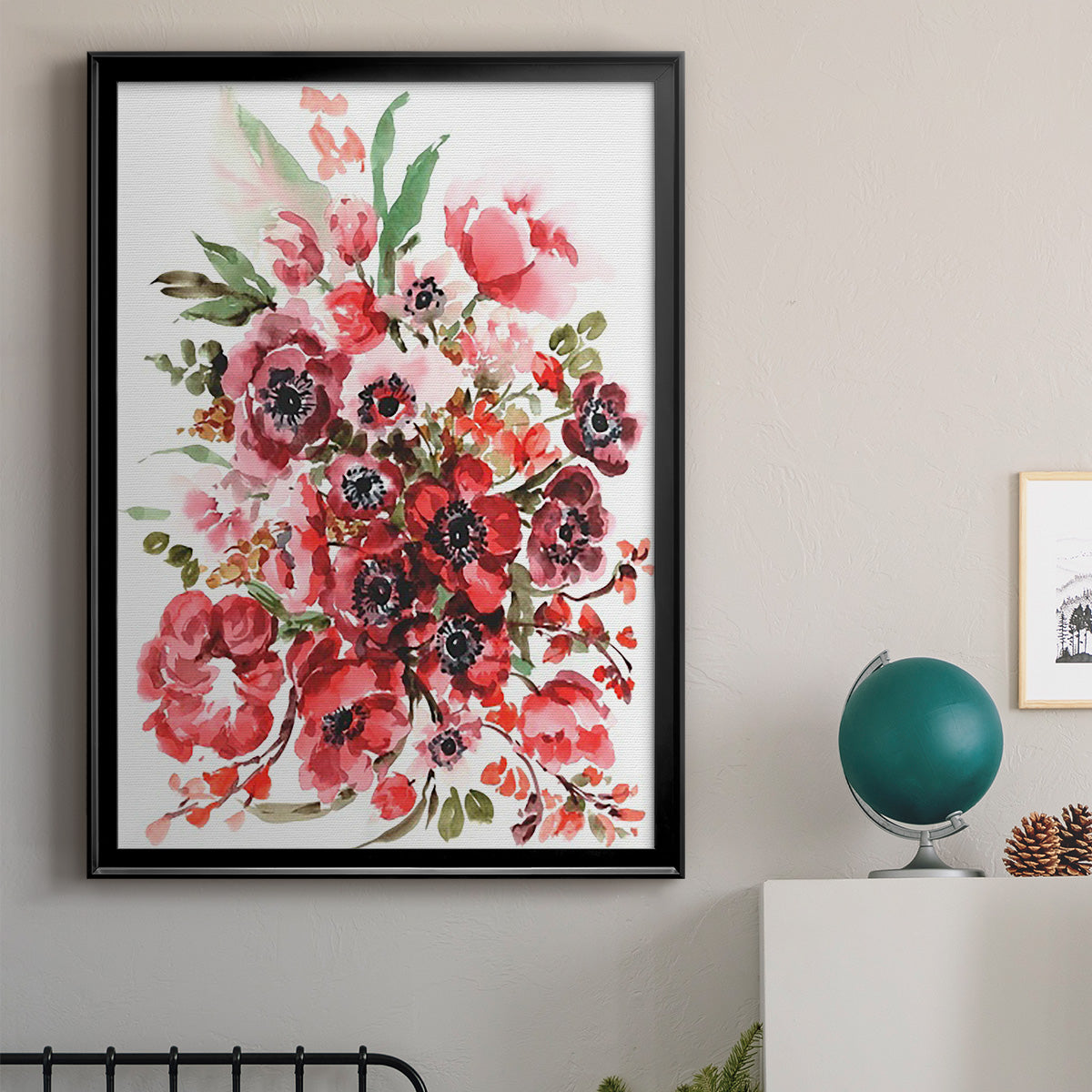 Icelandic Poppies II - Modern Framed Canvas Print
