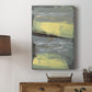 Lemon & Silver Swipe I Premium Gallery Wrapped Canvas - Ready to Hang