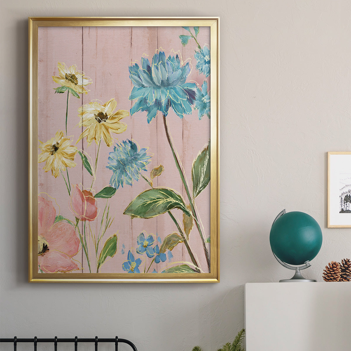 Wildflower Flutter IV - Modern Framed Canvas Print