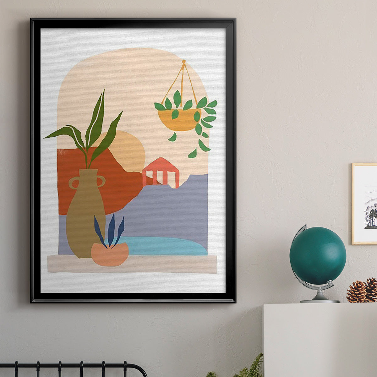 Paper Scene II - Modern Framed Canvas Print