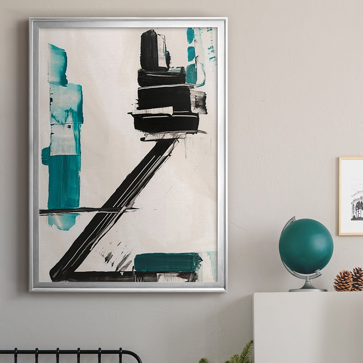 Geometry Notes IV - Modern Framed Canvas Print