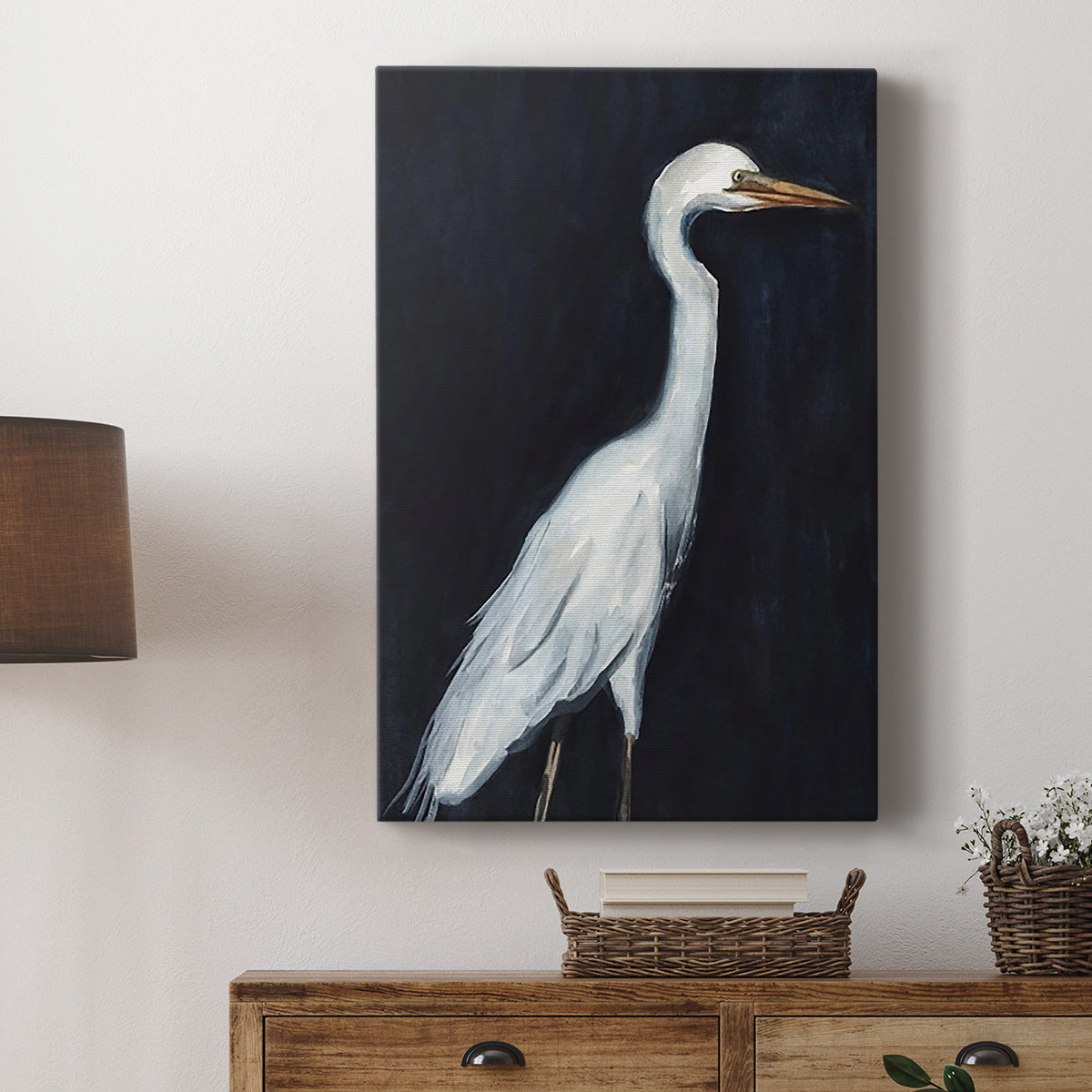 Calm Great Egret II Premium Gallery Wrapped Canvas - Ready to Hang