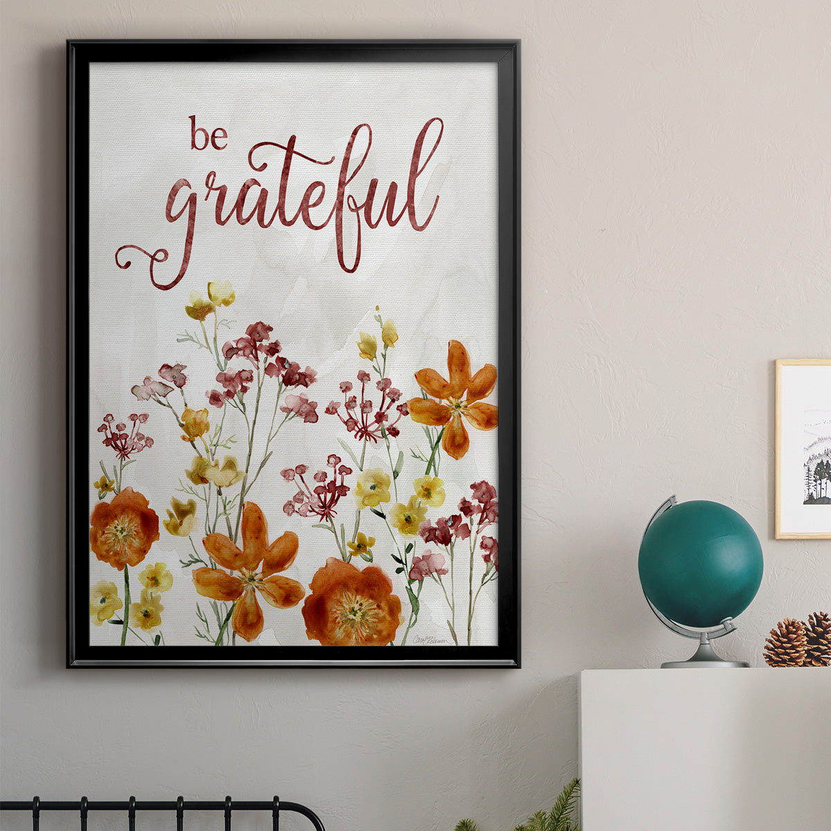 Grateful Catalina Bouquet - Modern Framed Canvas Print