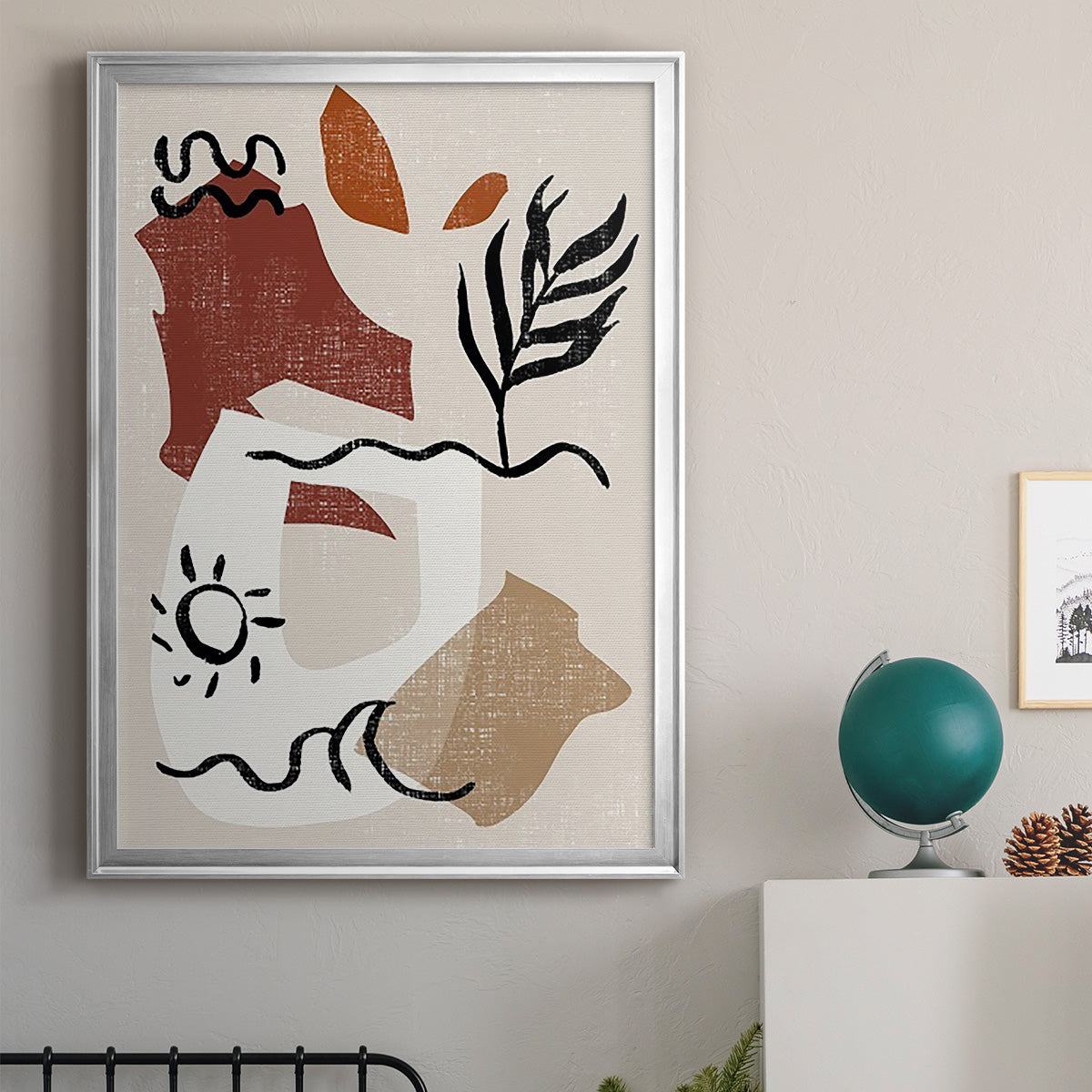 Soft Palms IV - Modern Framed Canvas Print