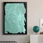 Teal Cascade II - Modern Framed Canvas Print