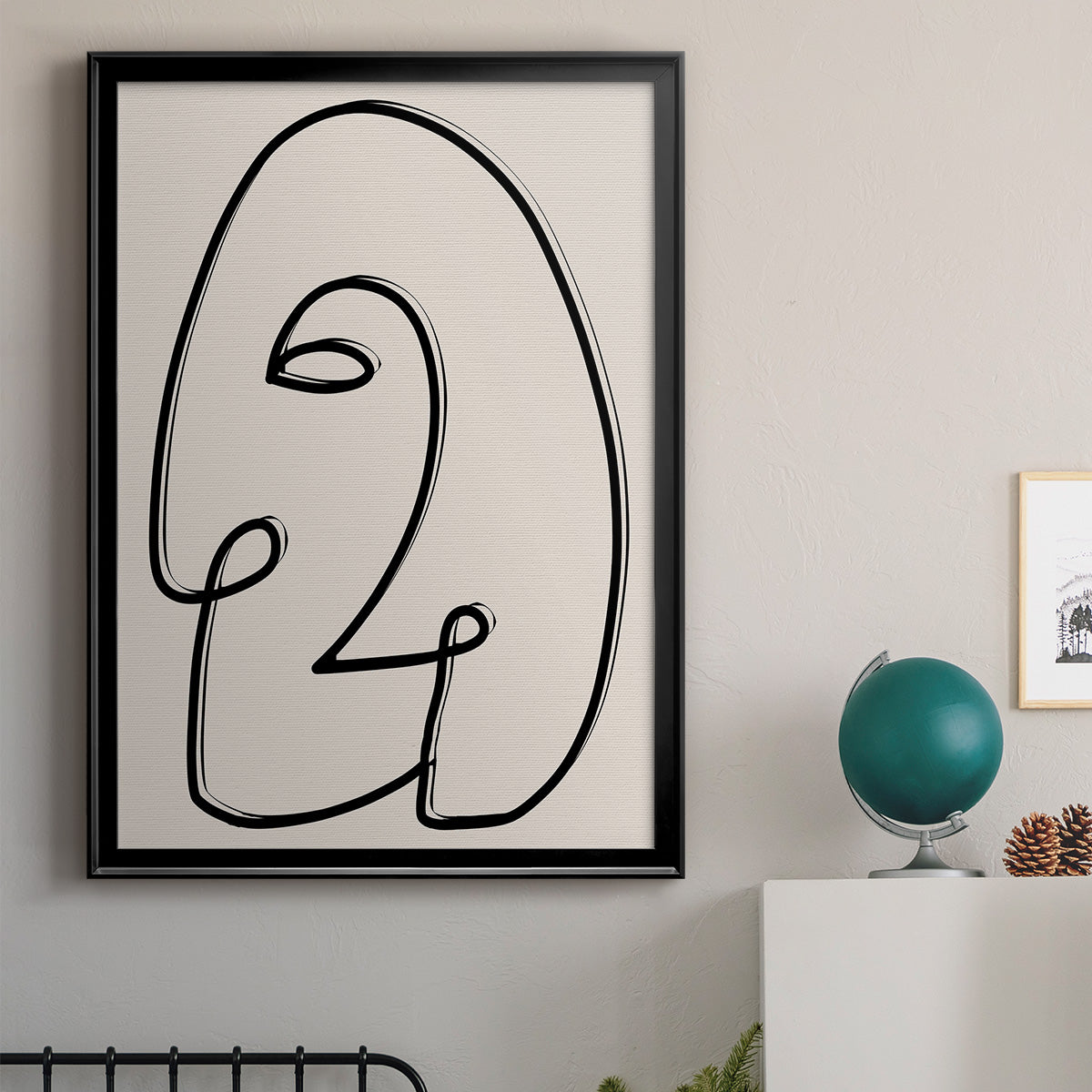 Face It II - Modern Framed Canvas Print