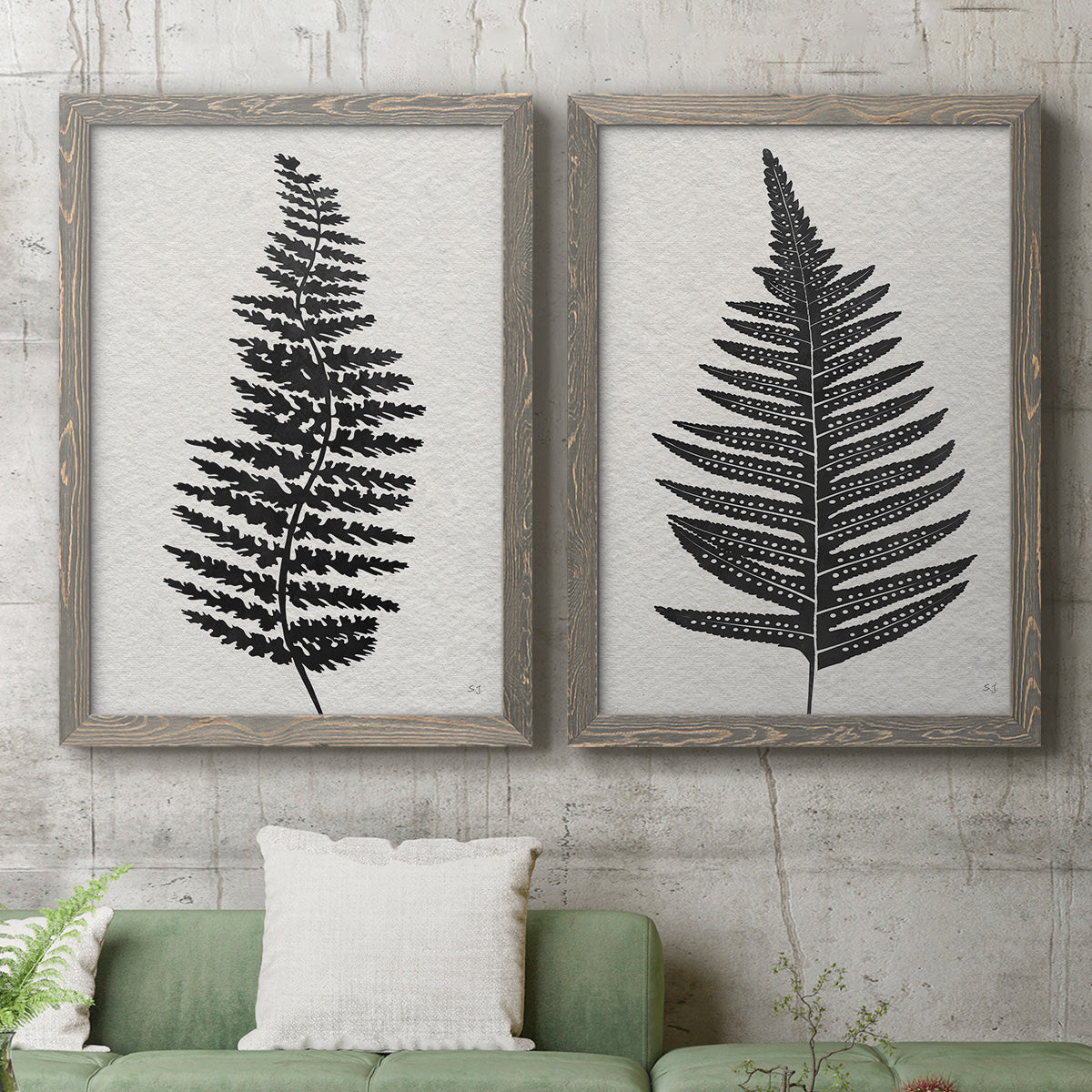 Forest Fern III - Premium Framed Canvas 2 Piece Set - Ready to Hang