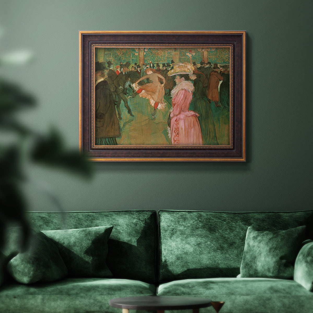 At the Moulin Rouge, The Dance - Ornate Framed Canvas Print