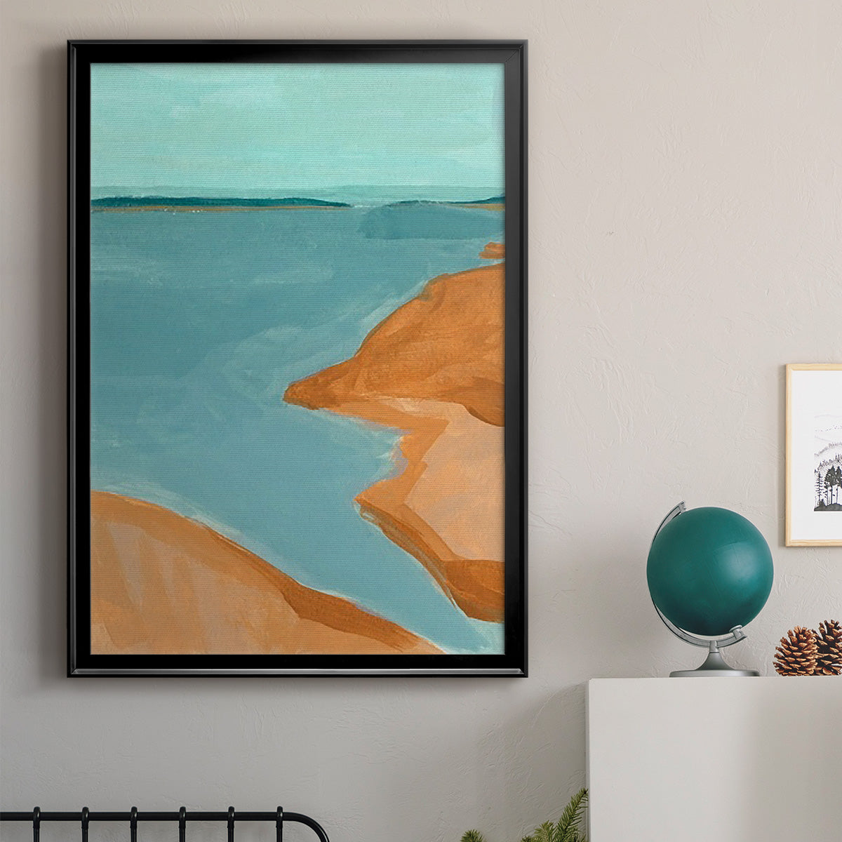 Out on the Sandbar I - Modern Framed Canvas Print