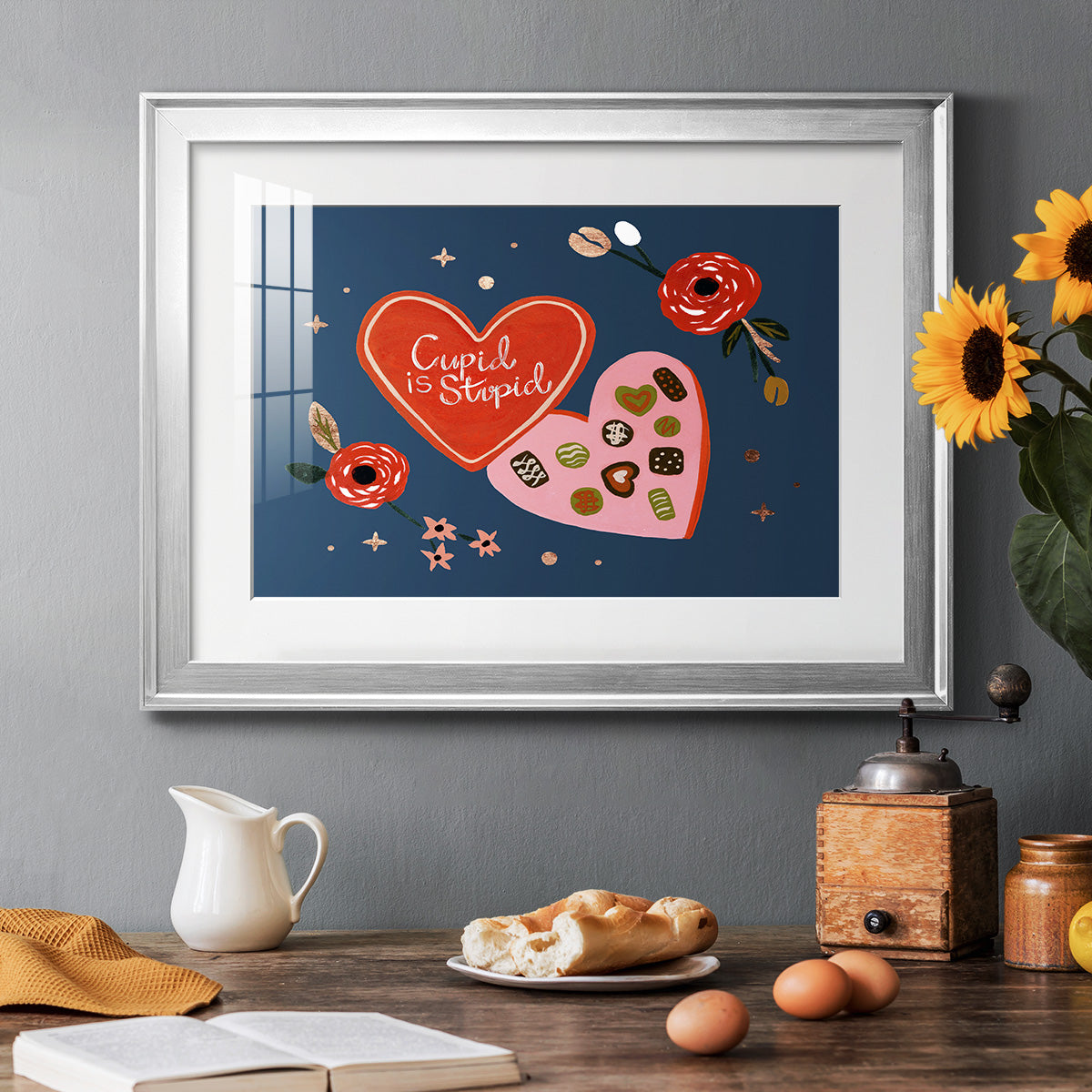 Happy Galentine II Premium Framed Print - Ready to Hang