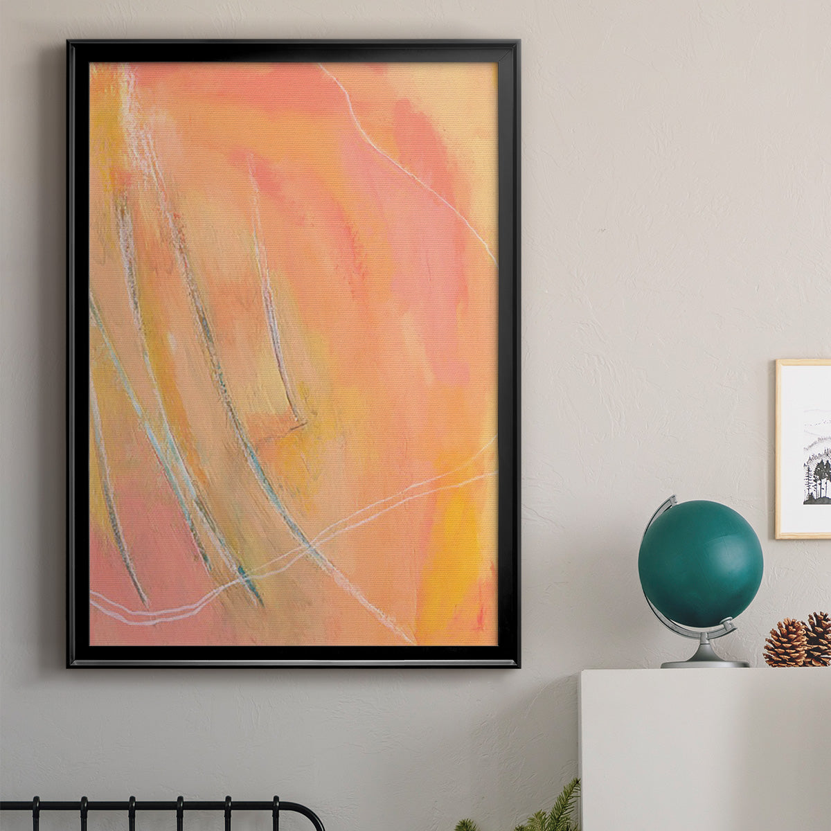 Peach Bliss I - Modern Framed Canvas Print