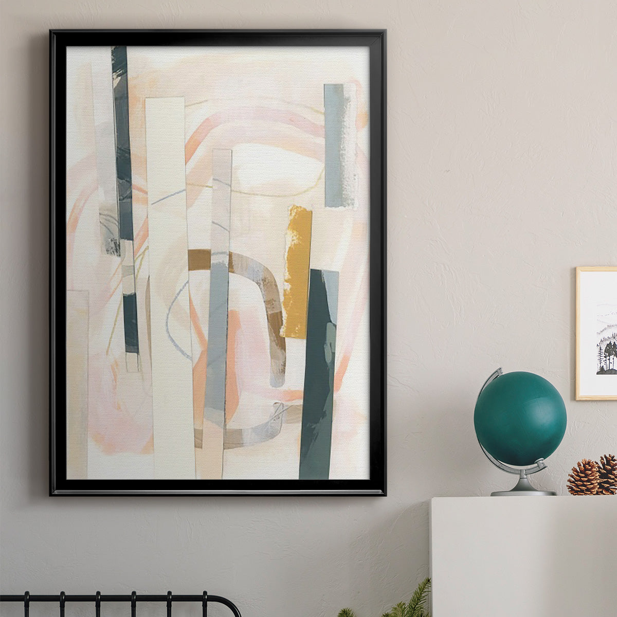 Melon Litmus III - Modern Framed Canvas Print