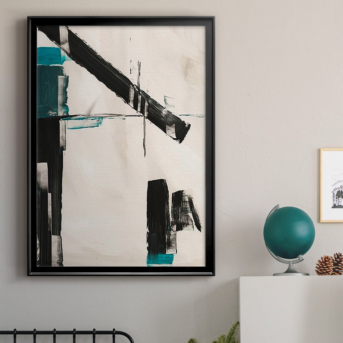 Geometry Notes III - Modern Framed Canvas Print