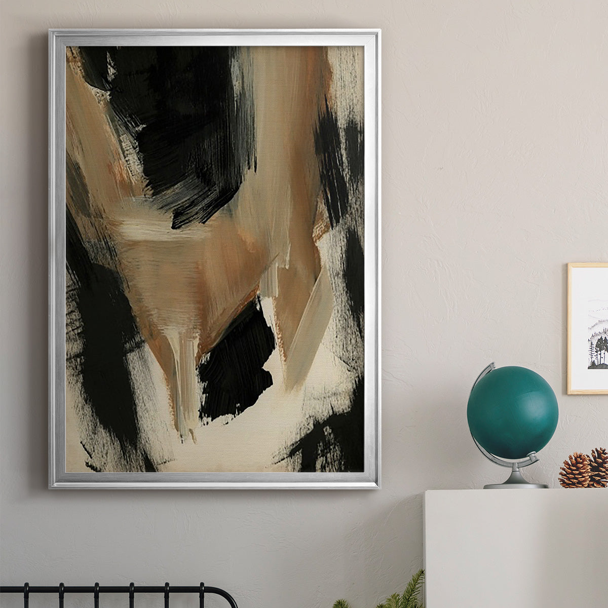 Baked Paintstrokes II - Modern Framed Canvas Print