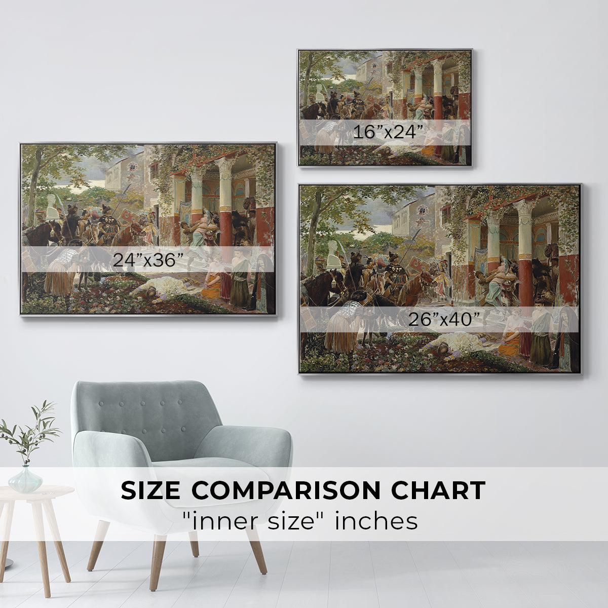 Onslaught of the Tartars, c. 1938 - Floater Framed Canvas Print