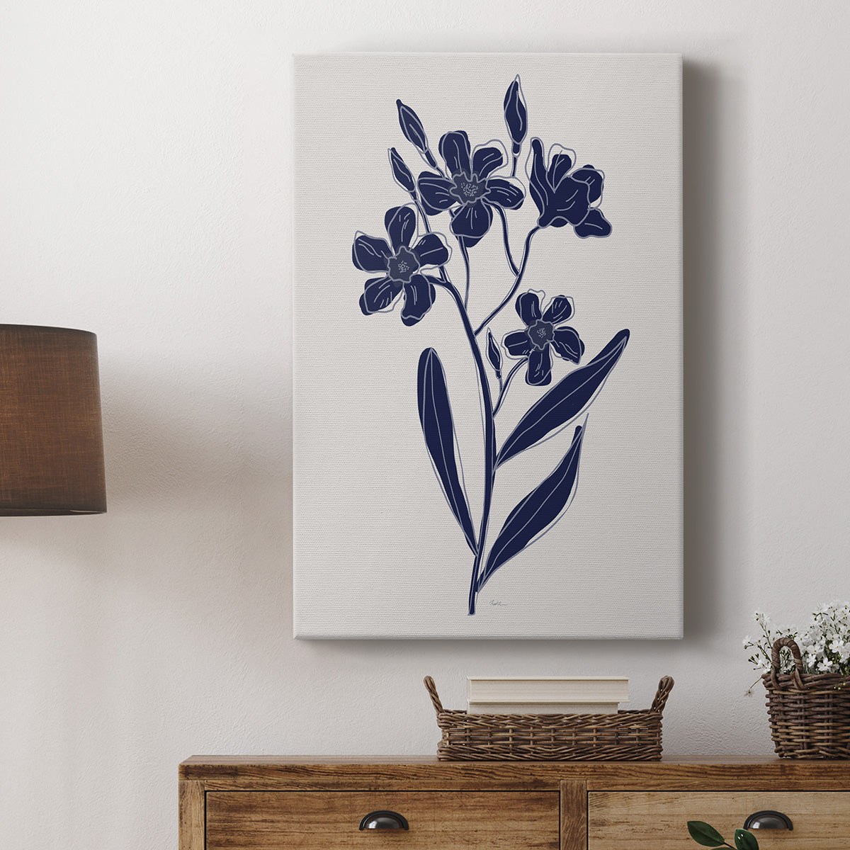 Indigo Botanical Study II - Canvas Art Print