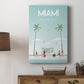 Illustrated Miami Beach I Premium Gallery Wrapped Canvas - Ready to Hang