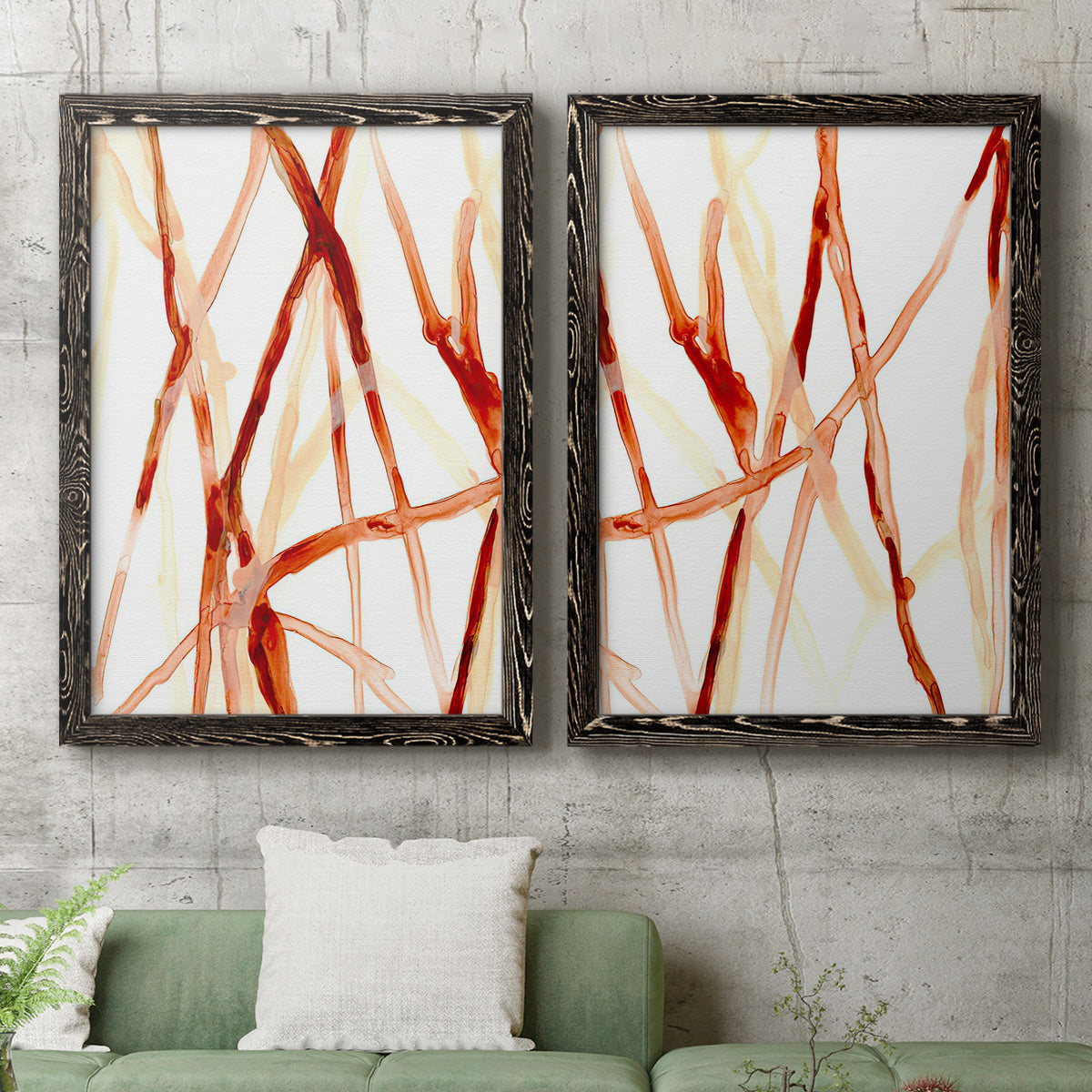 Runnel V - Premium Framed Canvas 2 Piece Set - Ready to Hang