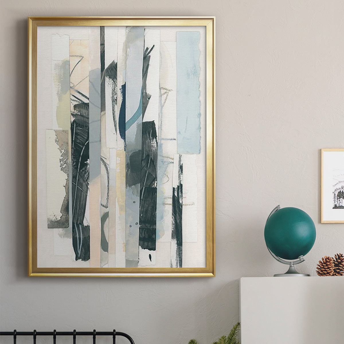 Paper Strata I - Modern Framed Canvas Print