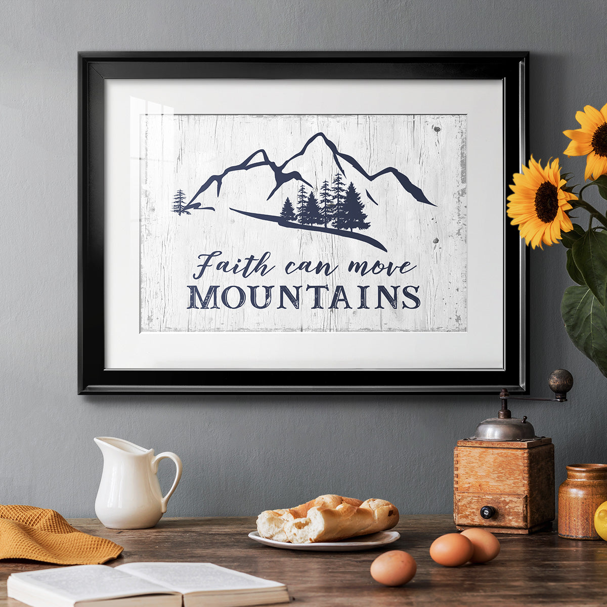Move Mountains - Modern Framed Art Print