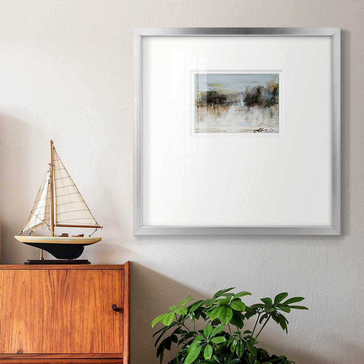 Wintery Horizon I Premium Framed Print Double Matboard