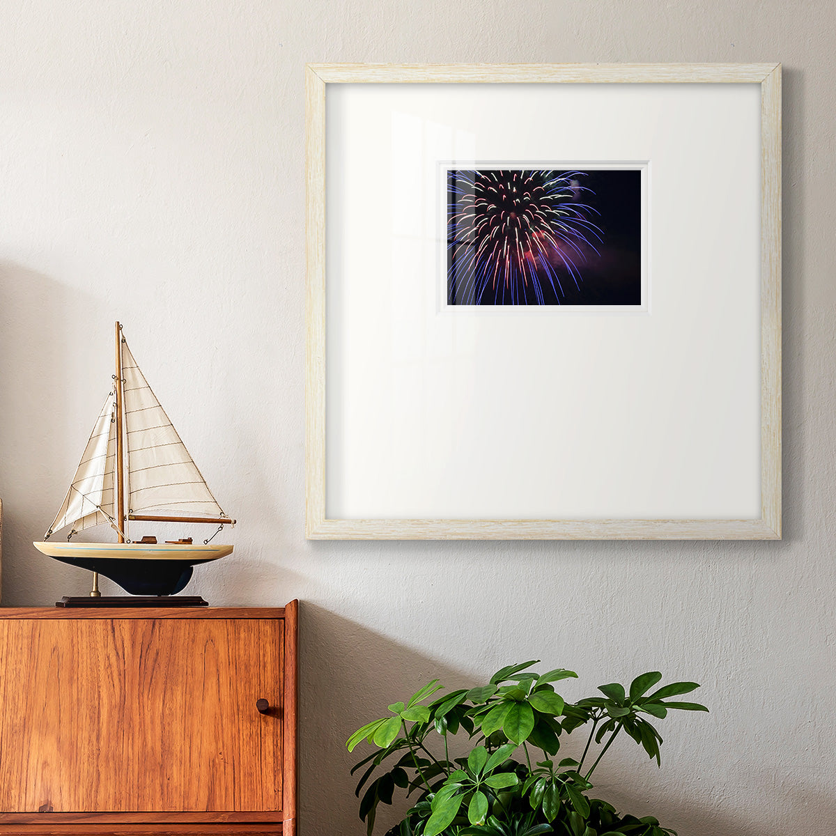 Sky Flower- Premium Framed Print Double Matboard