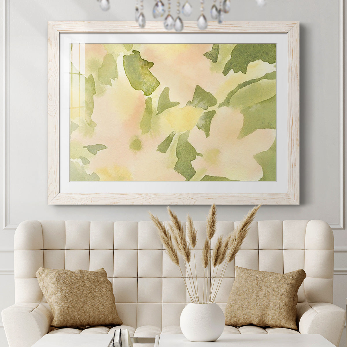 Verdant Floral Abstract I - Barnwood Framed Art Print