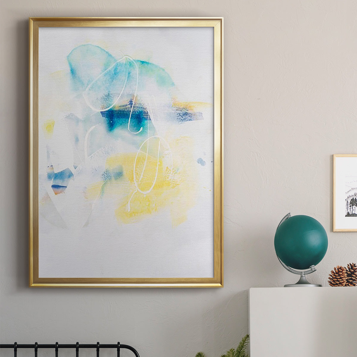 Spacial II - Modern Framed Canvas Print