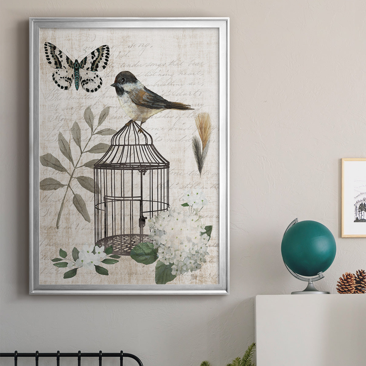 Vintage Menagerie II - Modern Framed Canvas Print