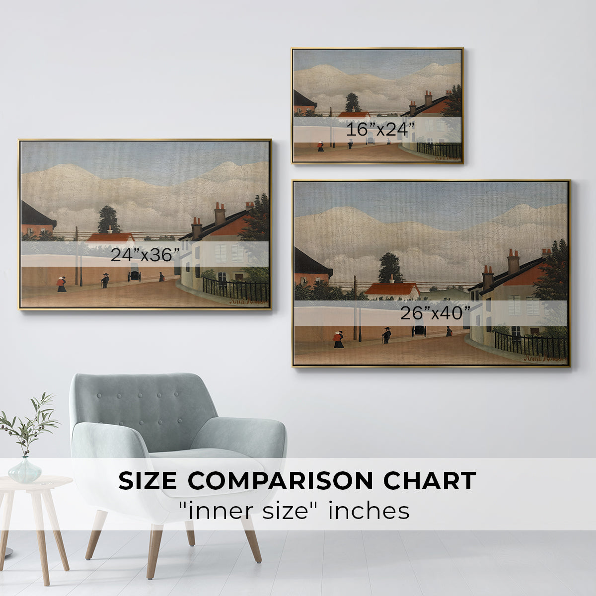 Outskirts of Paris, c. 1906-1910 - Floater Framed Canvas Print