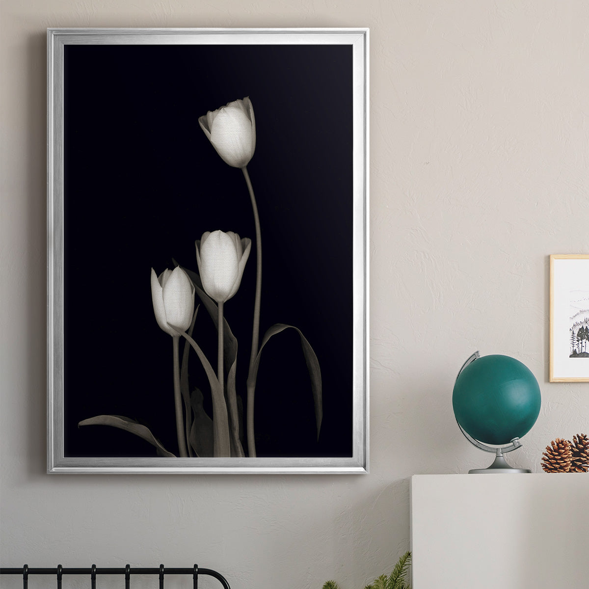 Tulip Pose III - Modern Framed Canvas Print