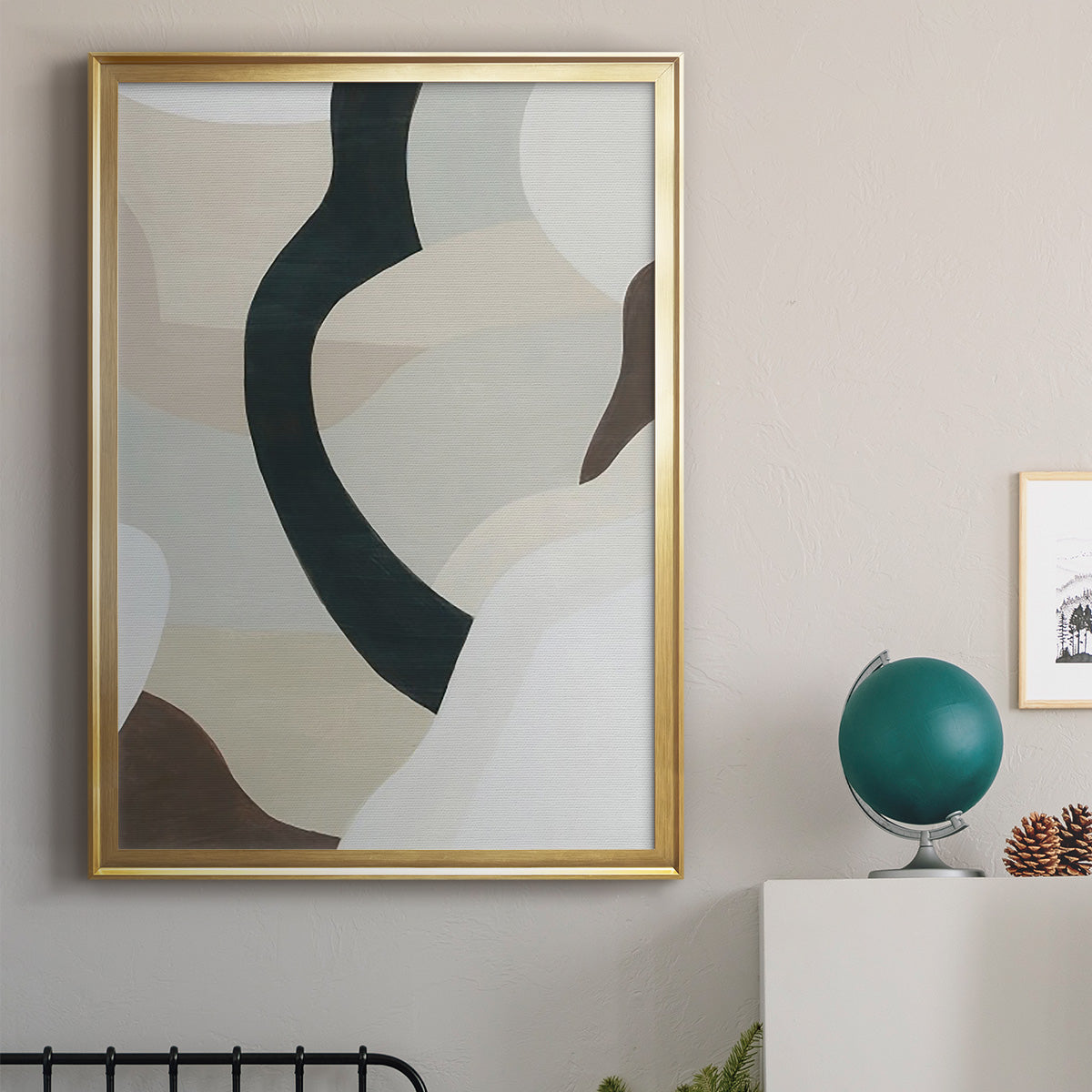 Shifting Neutrals II - Modern Framed Canvas Print