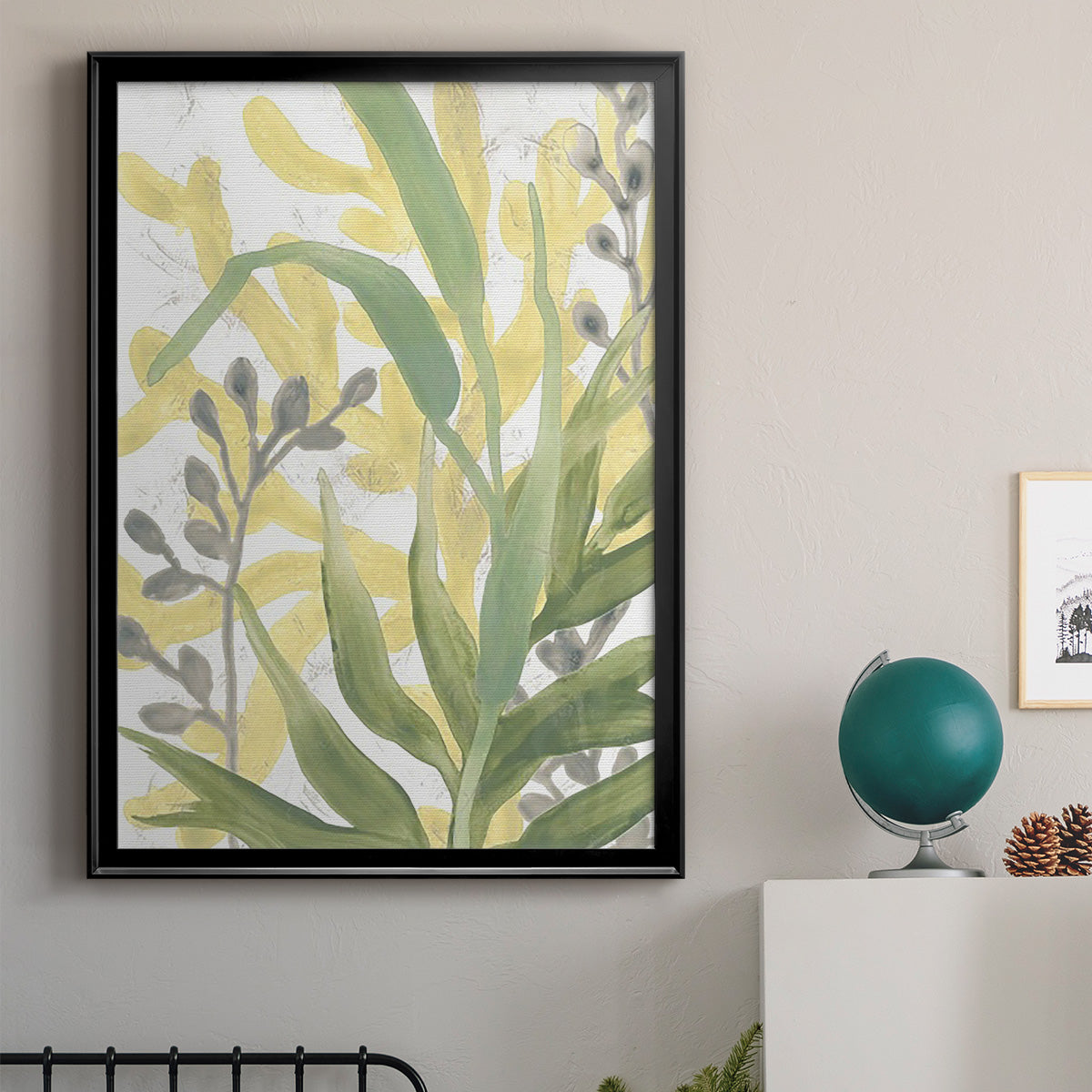 Sea Grass Fresco I - Modern Framed Canvas Print